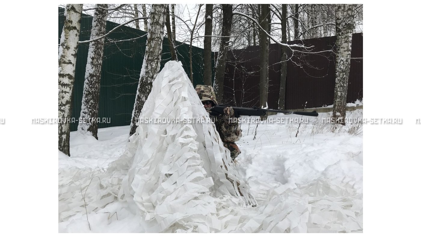 Маскировочная сеть Снег 3х6 м без антипирена – купить по цене 4400 руб. в интернет-магазине в городе Киров картинка 17